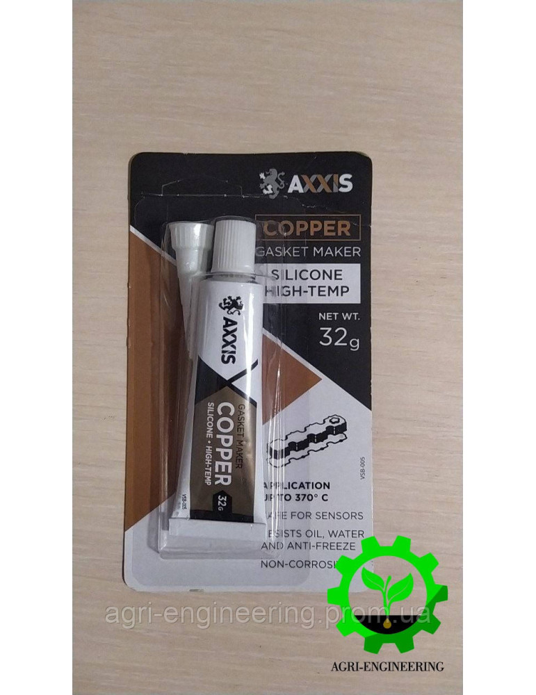 Герметик мідний силіконовий високотемпературний 32гр AXXIS