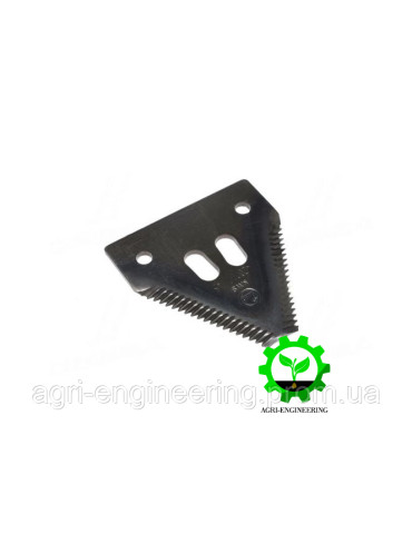 Сегмент ножа жниварки JD600, 81x76x2,7мм. d = 6,4 мм. велика насічка(Z52672/Z47493/420100045/Z93077)