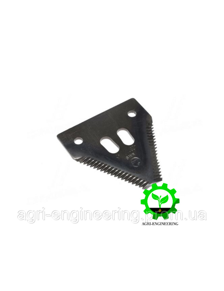 Сегмент ножа жниварки JD600, 81x76x2,7мм. d = 6,4 мм. велика насічка(Z52672/Z47493/420100045/Z93077)