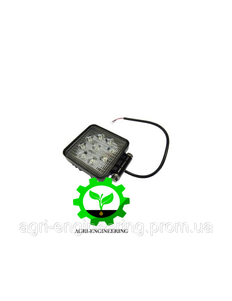 Фара LED-адаль. 27W, 9 ламп, 110*164мм, 1800Lm широкий промінь 10-30V 6000K