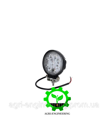 Фара LED кругла 27W, 9 ламп, 115*140мм, 1800Lm вузький промінь 10-30V 6000K
