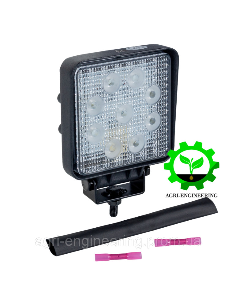 Фара LED квадратна 27W, 2200lm, 108x135x72мм, вузький промінь 9-32V