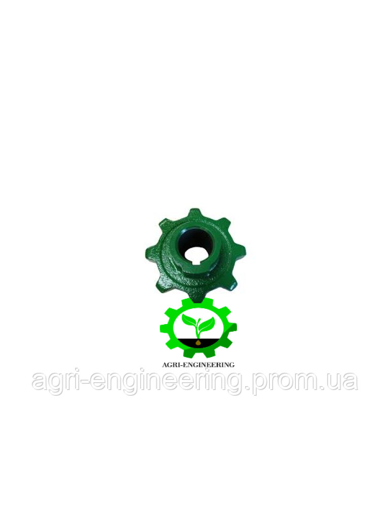 Зірочка приводу зернового елеватора, нижня, z=8 JD9500/9640-9780 (H133143)